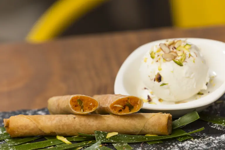 Carrot Halwa Spring Rolls