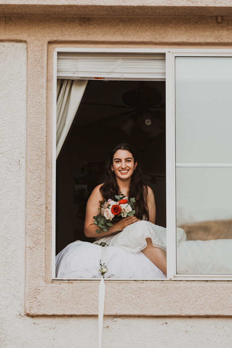 After The Bride Tested Positive, This Couple Gets Married Through A Window