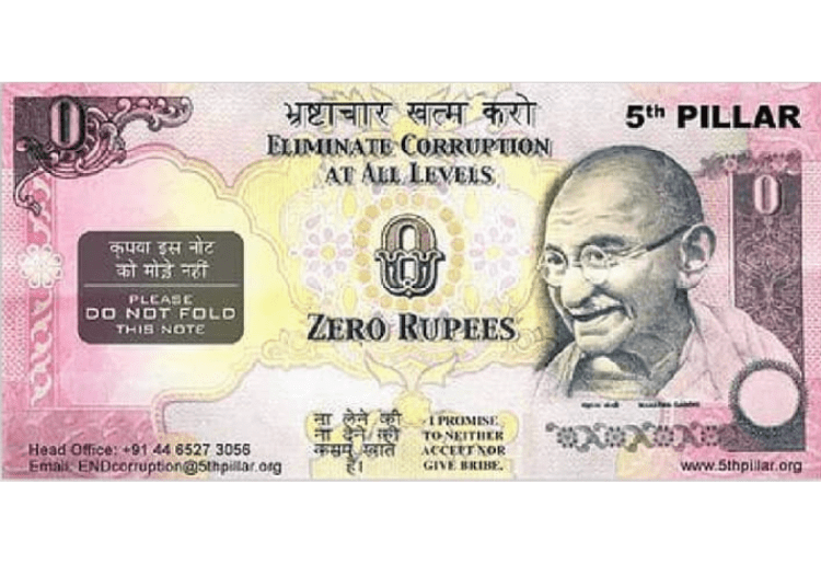 India Has A Zero Rupee Note, Here’s Why: