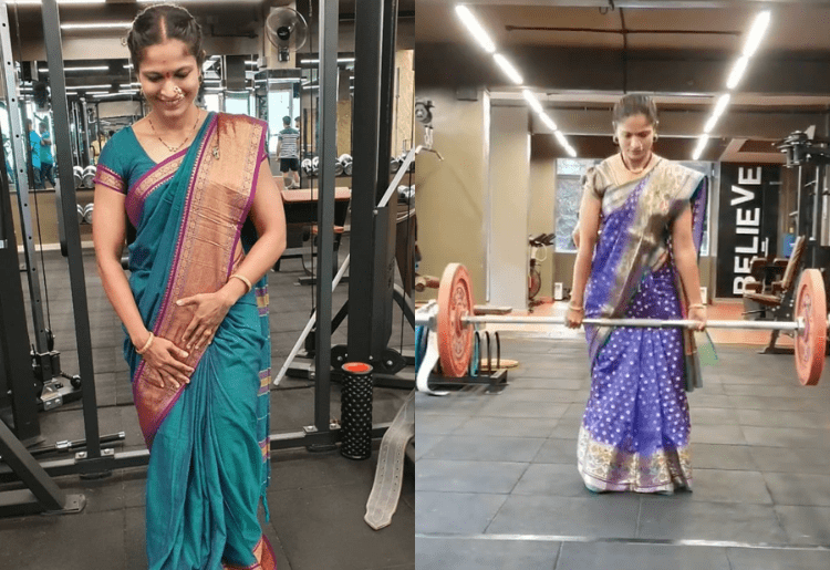Watch This Viral Video Of A Woman Working Out In A Saree