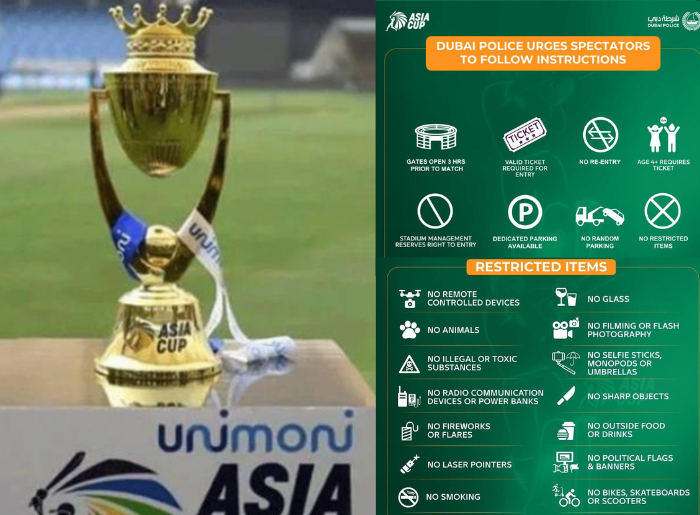 Dubai Police Issues Special Warnings & Instructions For The Asia Cup