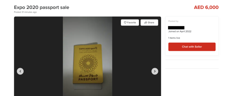 Old Expo 2020 Passports Are Selling For AED 6000 On Dubizzle