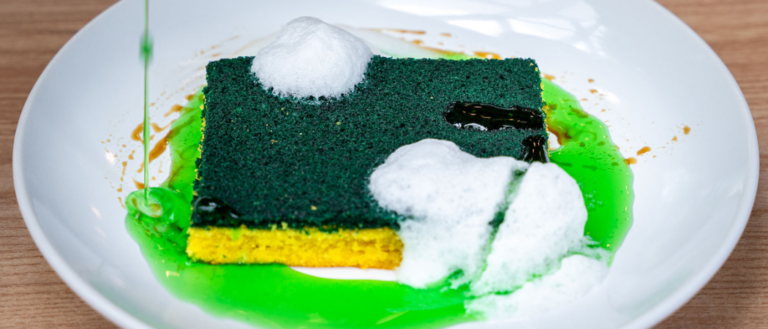 #BizzareFoodFinds: This Cafe Serves A Hyperrealistic Kitchen Sponge Cake With Dish Soap!