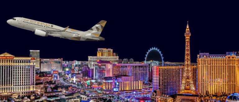 etihad over las vegas USA