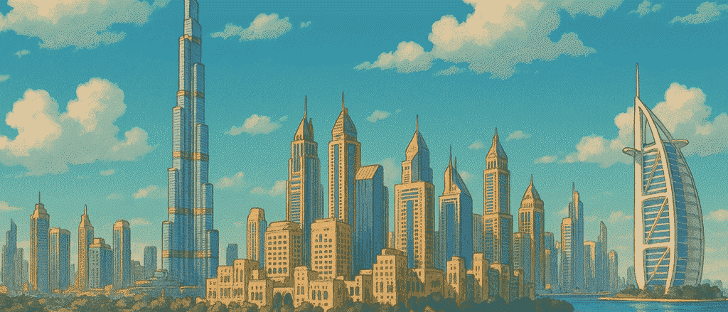 let’s take a look at what Dubai looks like through the Studio Ghibli lens.