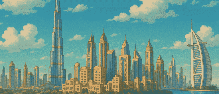 let’s take a look at what Dubai looks like through the Studio Ghibli lens.