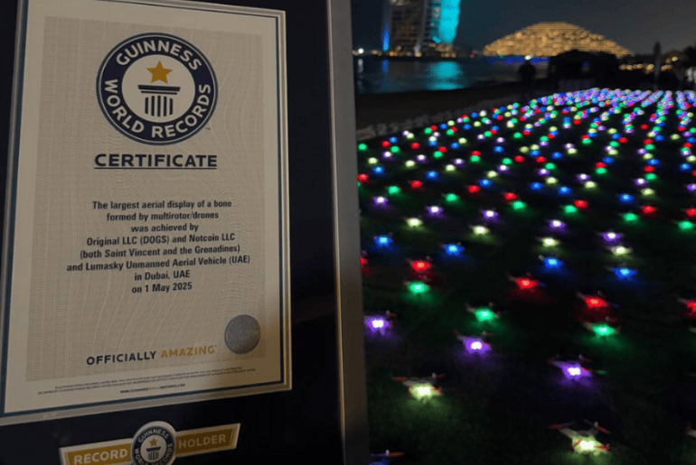 Dubai Gets New Guinness World Record As 1,500 LED Drones Light Up The Sky For Token2049 Finale!