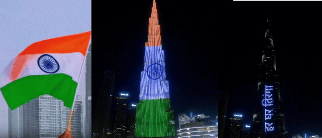 Watch Burj Khalifa Lighting Up With The Indian Flag This Independence Day