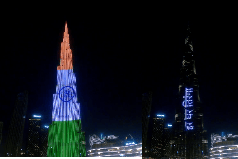Watch Burj Khalifa Lighting Up With The Indian Flag This Independence Day