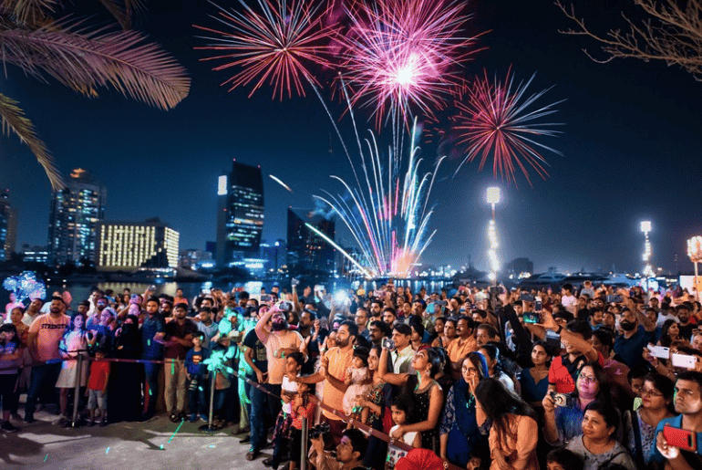 Fireworks At Souk Al Seef 