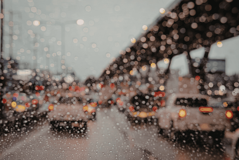 Car Stops During Rain